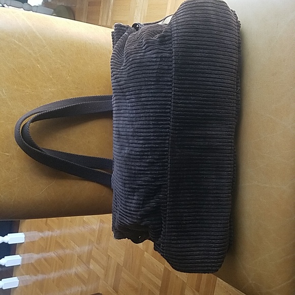 Diesel Vintage RARE Brown Corduroy Cargo Boho Shoulder Tote Bag - Picture 6 of 16